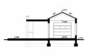 Projekt domu energooszczędnego G187 - Budynek garażowy - przekrój 1