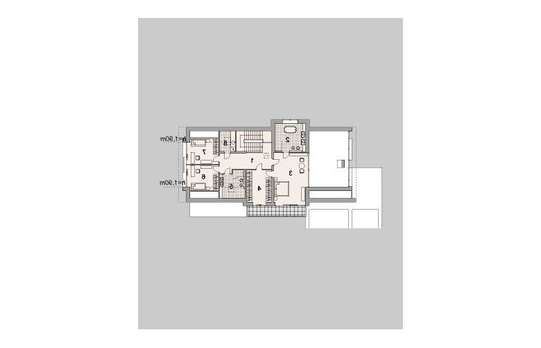 Projekt domu z poddaszem LK&1210 - piętro