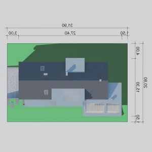 Usytuowanie budynku LK&1210 w wersji lustrzanej