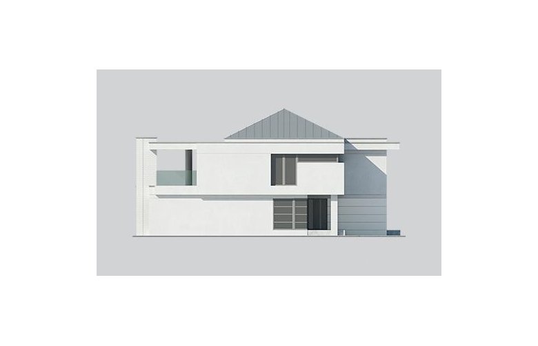 Projekt domu z poddaszem LK&1233 - elewacja 3