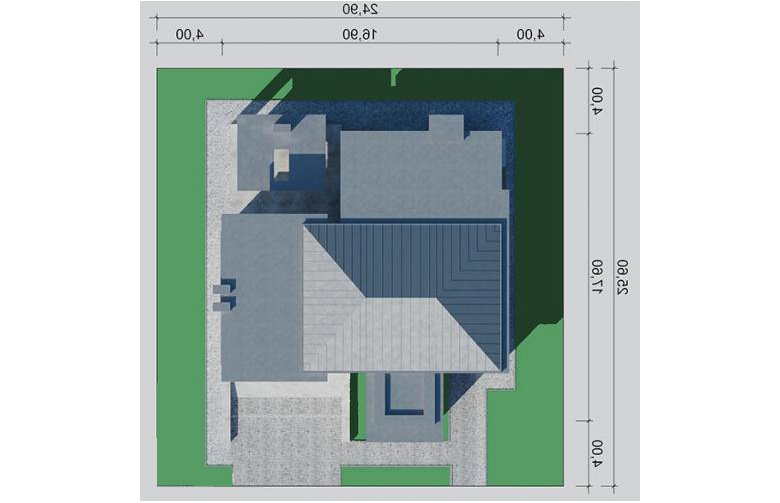Projekt domu z poddaszem LK&1233 - Usytuowanie - wersja lustrzana