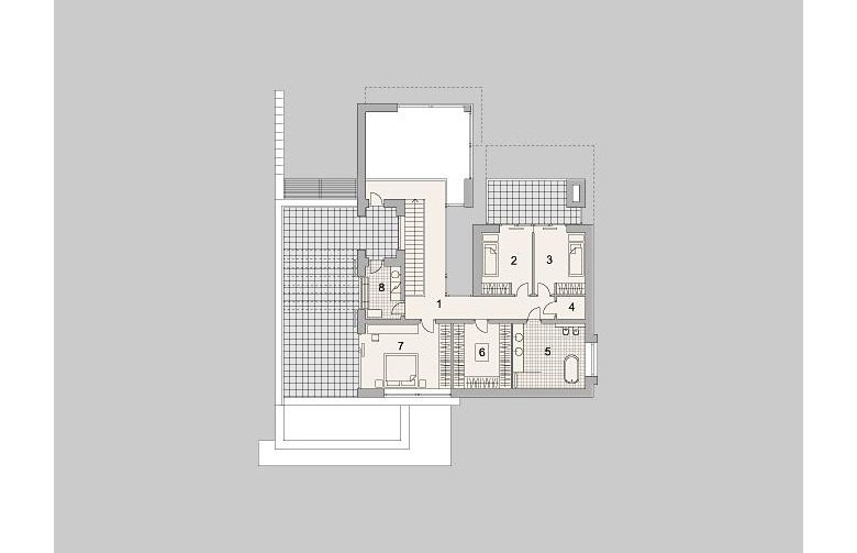 Projekt domu z poddaszem LK&1211 - piętro