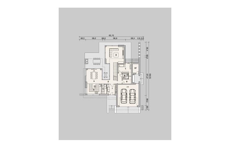 Projekt domu z poddaszem LK&1211 - parter