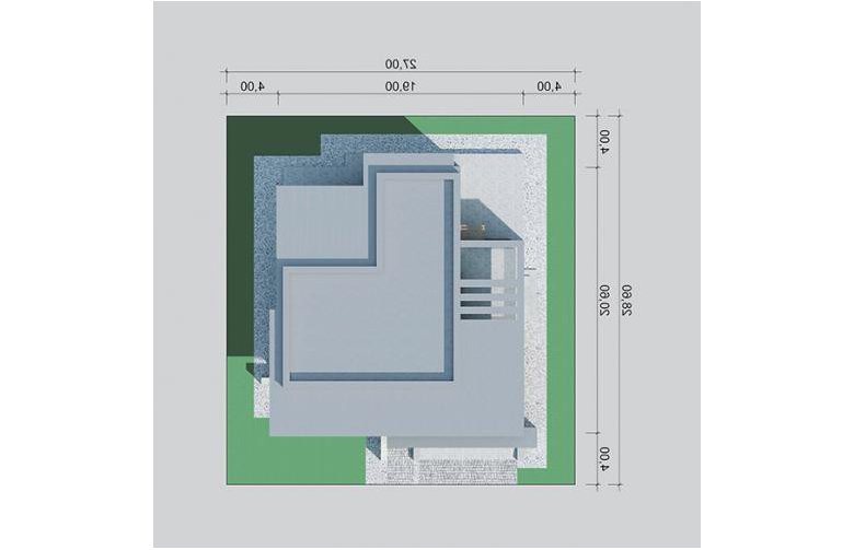 Projekt domu z poddaszem LK&1229 - Usytuowanie - wersja lustrzana