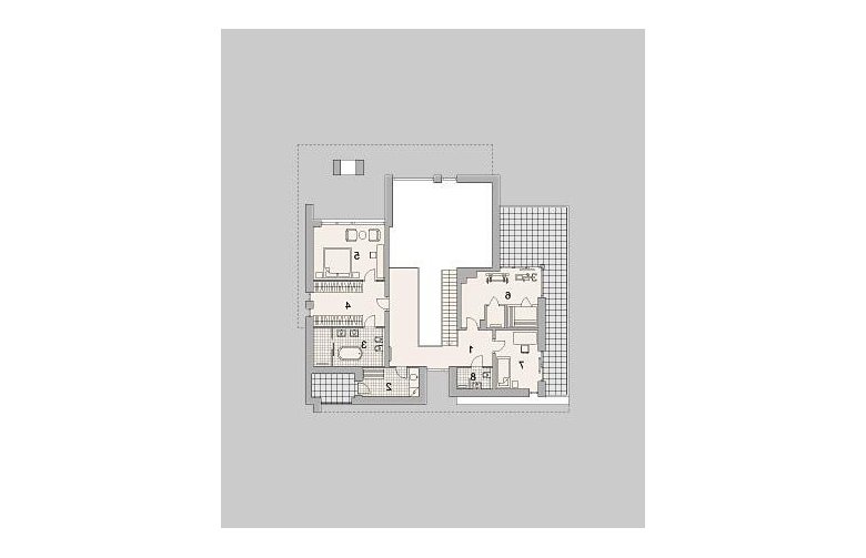 Projekt domu z poddaszem LK&1209 - piętro