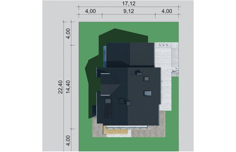 Projekt domu wolnostojącego LK&1212 - Usytuowanie