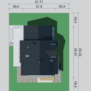 Usytuowanie budynku LK&1212 w wersji lustrzanej