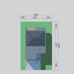 Usytuowanie budynku LK&1206 w wersji lustrzanej