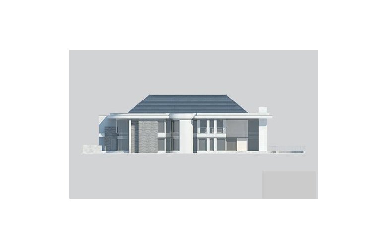 Projekt domu z poddaszem LK&1200 - elewacja 1