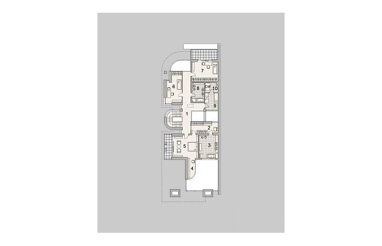 Projekt domu z poddaszem LK&1200 - piętro