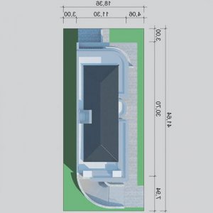 Usytuowanie budynku LK&1200 w wersji lustrzanej