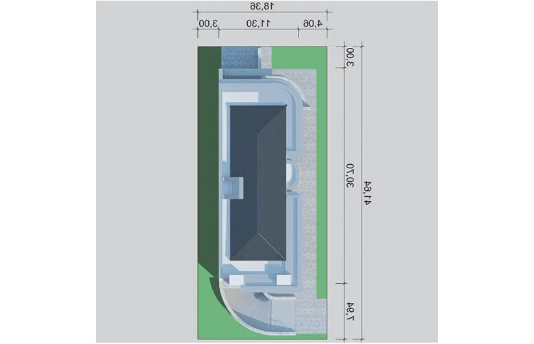 Projekt domu z poddaszem LK&1200 - Usytuowanie - wersja lustrzana