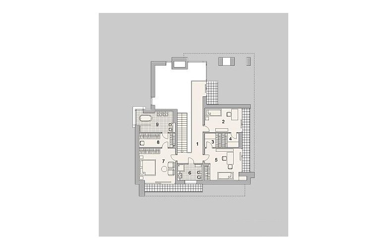 Projekt domu z poddaszem LK&1181 - piętro