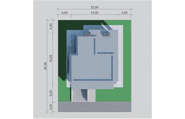 Projekt domu z poddaszem LK&1181 - Usytuowanie