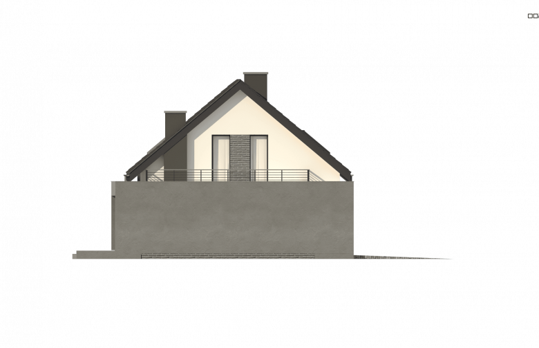 Projekt domu z poddaszem Z347 - elewacja 2