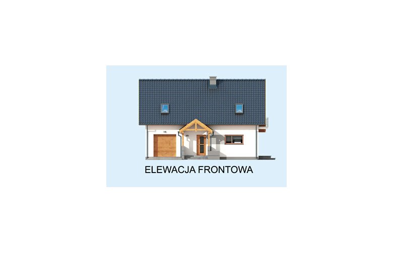 Projekt domu parterowego RIO - elewacja 1