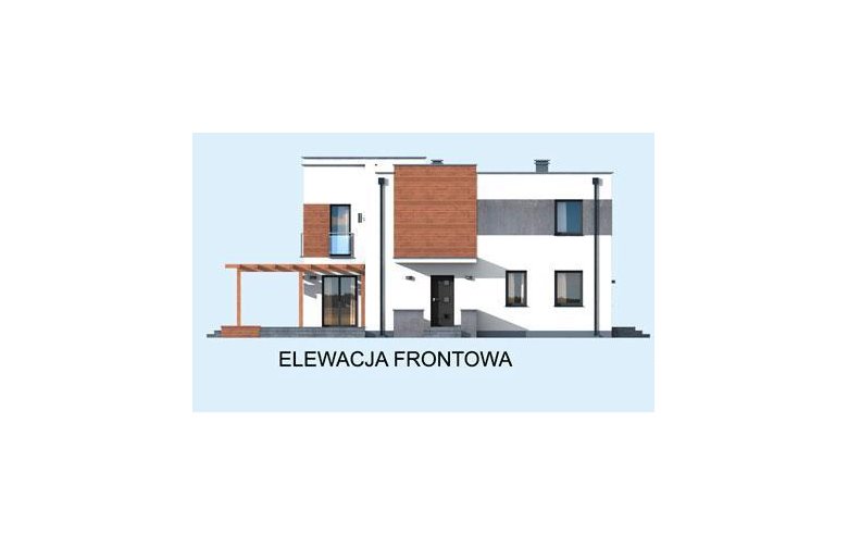 Projekt domu piętrowego COLUMBIA - elewacja 3