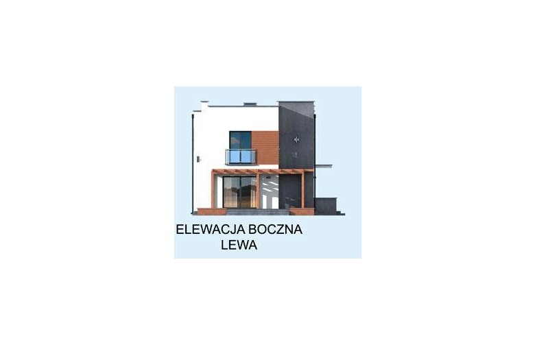 Projekt domu piętrowego COLUMBIA - elewacja 4