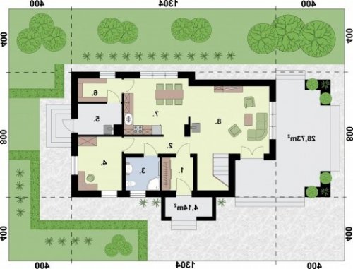 RZUT PARTERU COLUMBIA - wersja lustrzana