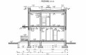 Projekt domu piętrowego COLUMBIA - przekrój 1