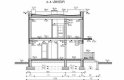 Projekt domu piętrowego COLUMBIA - przekrój 1
