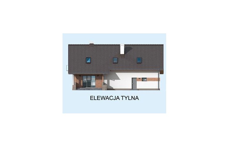 Projekt domu z poddaszem LAMIA 3 - elewacja 4
