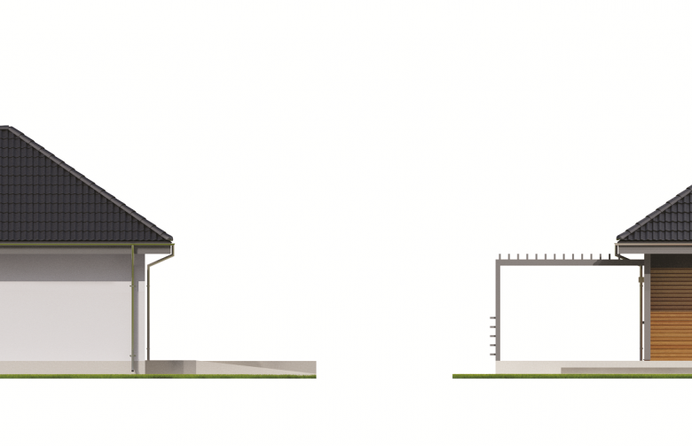 Projekt domu dwurodzinnego Astrid II G2 - elewacja 1