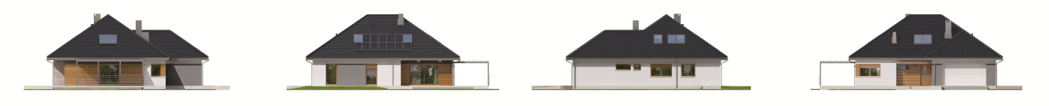Elewacja projektu Astrid II G2 - 1 - wersja lustrzana