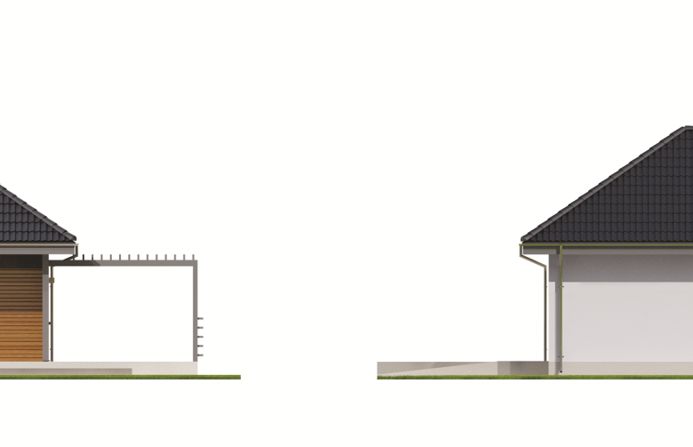 Projekt domu dwurodzinnego Astrid II G2 - elewacja 1