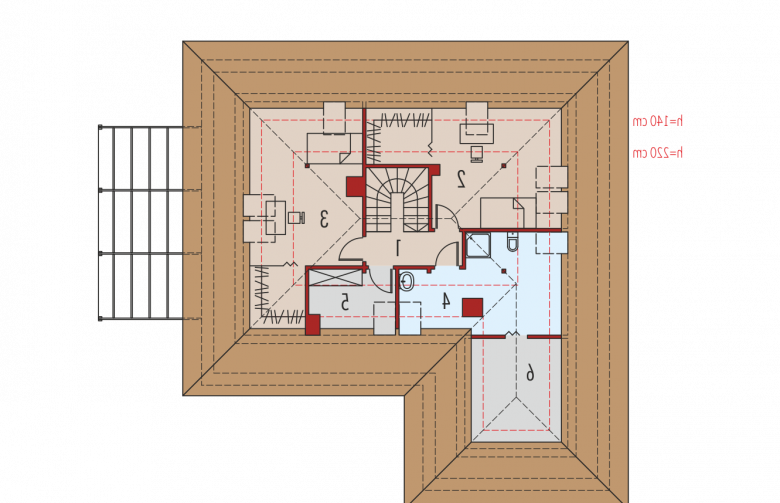 Projekt domu dwurodzinnego Astrid II G2 - poddasze