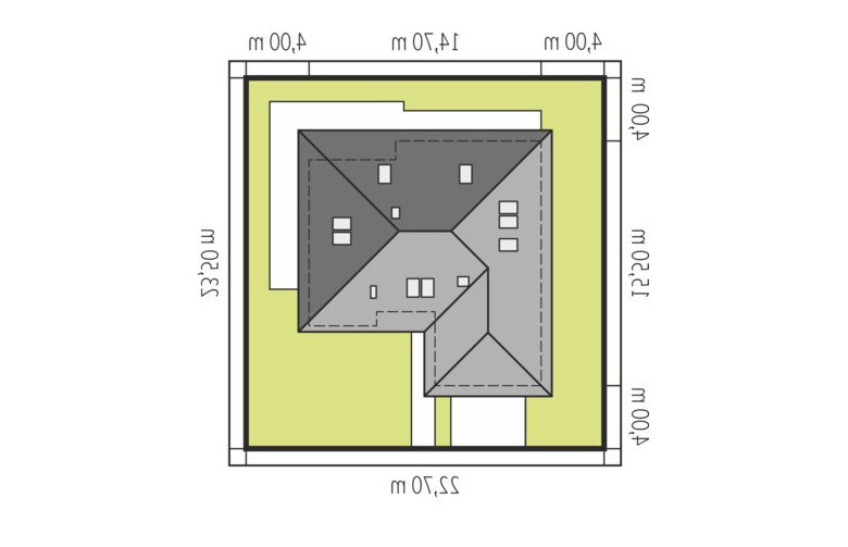 Projekt domu dwurodzinnego Astrid II G2 - Usytuowanie - wersja lustrzana