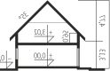 Projekt domu dwurodzinnego Astrid II G2 - przekrój 1