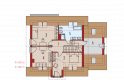 Projekt domu jednorodzinnego E5 G1 ECONOMIC (wersja C) - poddasze