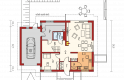 Projekt domu jednorodzinnego E5 G1 ECONOMIC (wersja C) - parter