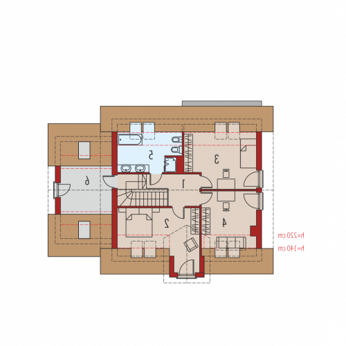 PODDASZE E5 G1 ECONOMIC (wersja C) - wersja lustrzana