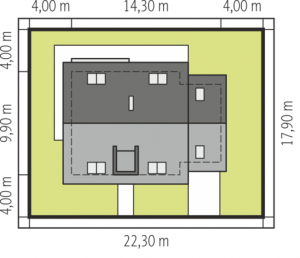 Usytuowanie budynku E5 G1 ECONOMIC (wersja C)