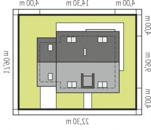 Usytuowanie budynku E5 G1 ECONOMIC (wersja C) w wersji lustrzanej