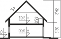 Projekt domu jednorodzinnego E5 G1 ECONOMIC (wersja C) - przekrój 1