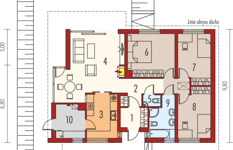 Projekt domu parterowego Emi MULTI-COMFORT - parter