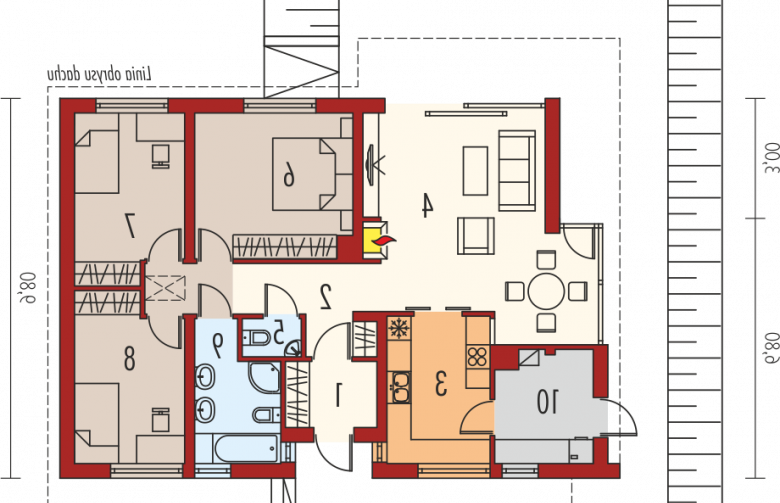 Projekt domu parterowego Emi MULTI-COMFORT - parter