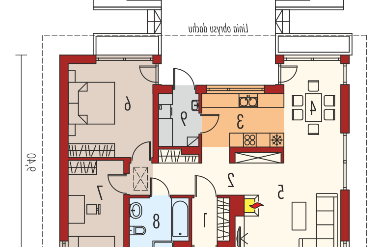 Projekt domu parterowego Karmela III ECONOMIC - parter