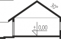 Projekt domu parterowego Karmela III ECONOMIC - przekrój 1
