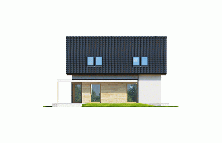 Projekt domu jednorodzinnego Lila ECONOMIC - elewacja 3
