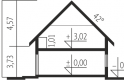 Projekt domu jednorodzinnego Lila ECONOMIC - przekrój 1