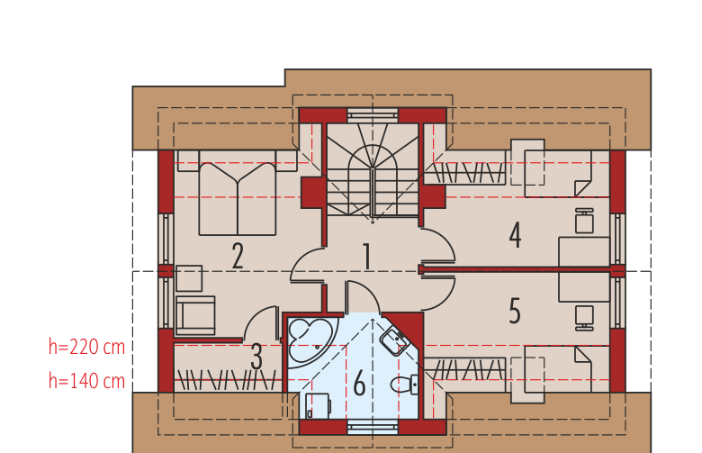 Projekt domu jednorodzinnego Magnolia II G1 - poddasze