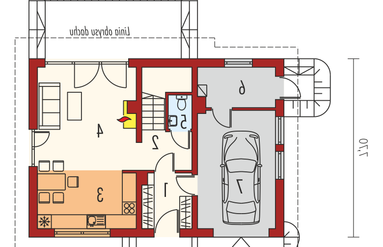 Projekt domu jednorodzinnego Magnolia II G1 - parter