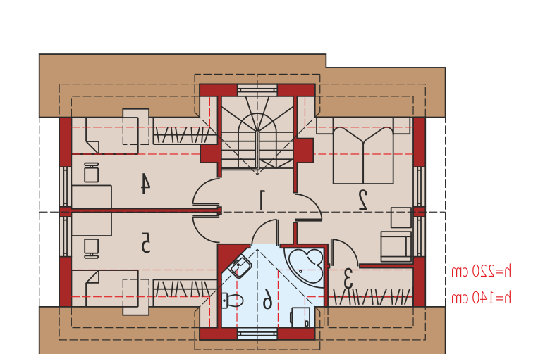 Projekt domu jednorodzinnego Magnolia II G1 - poddasze