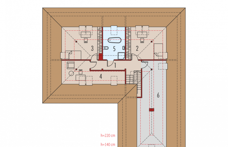 Projekt domu wielorodzinnego Magnus II G2 - poddasze