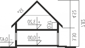 Przekrój projektu Magnus II G2 w wersji lustrzanej