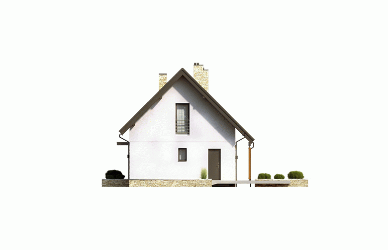 Projekt domu jednorodzinnego Oli II - elewacja 4